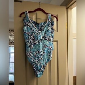 Blue Floral Swimsuit